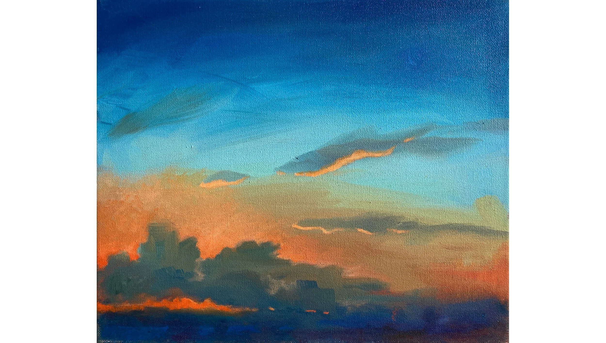 Norfolk Sunset oil on canvas 25 x 30cm