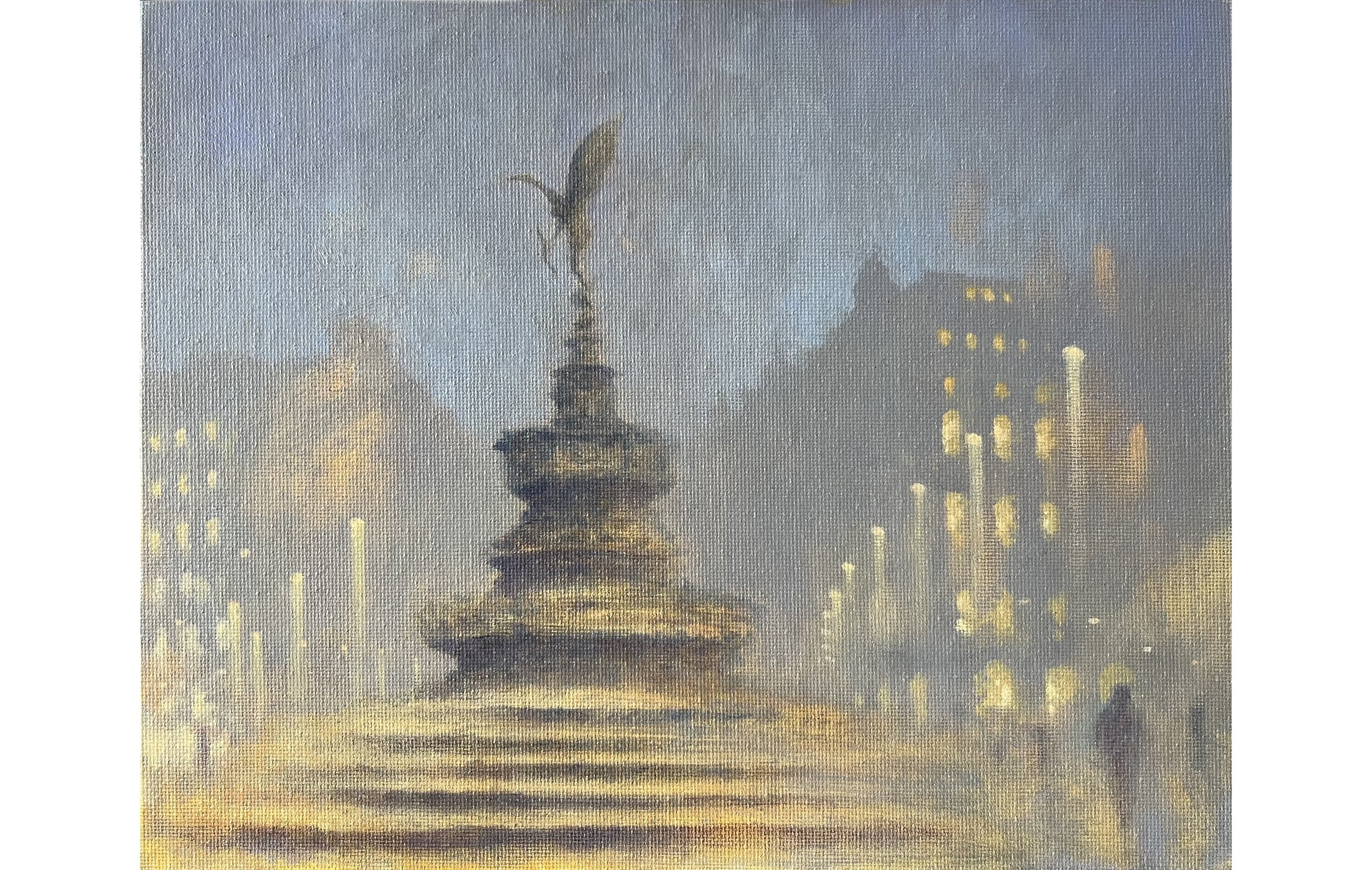 Eros, Evening Rainfall oil on canvas 20 x 25cm