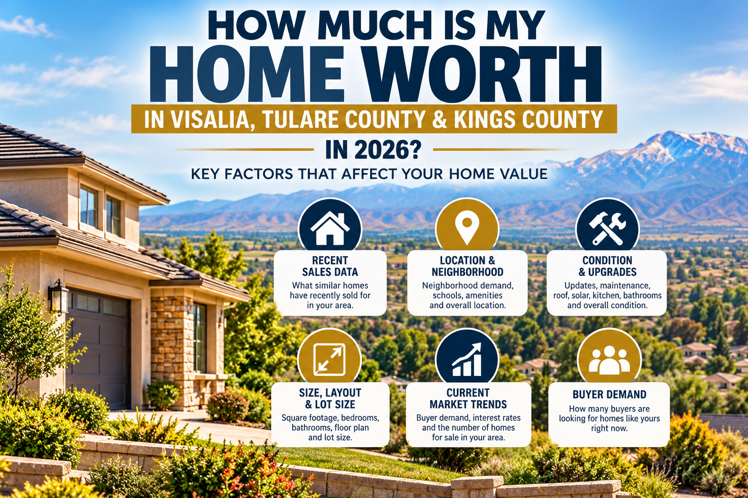 How much is my home worth in Visalia, Tulare County and Kings County CA in 2026
