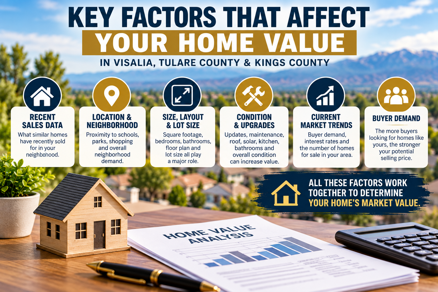 “Factors that affect home value in Visalia, Tulare County and Kings County California”