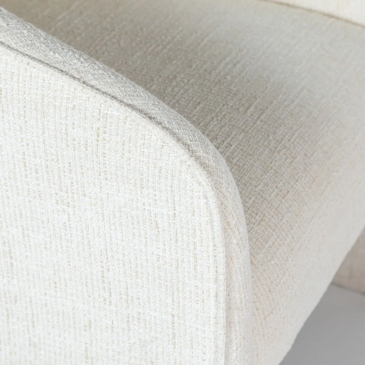 25 Upholstered Chair Cream Fabric Arm Rest seam detail.jpeg