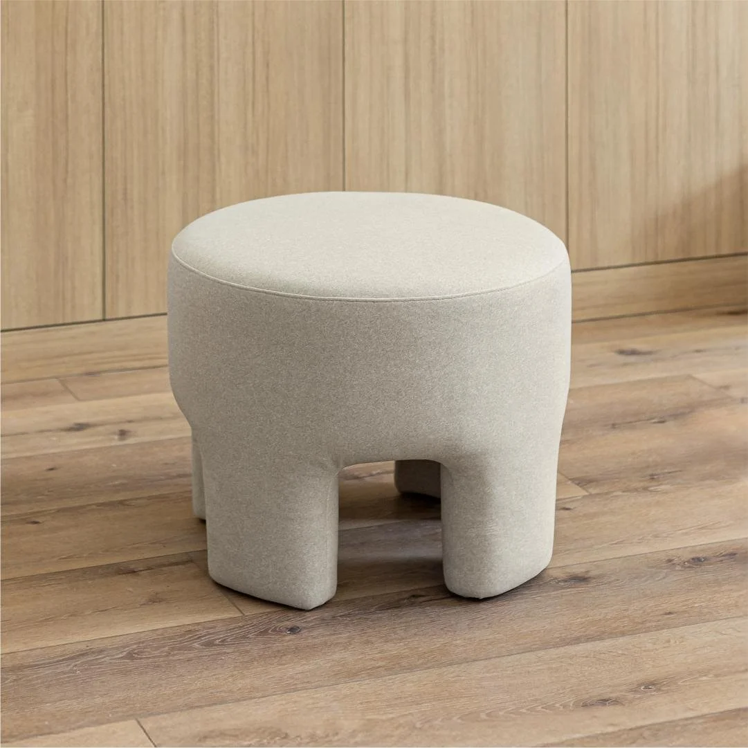 3 Ottoman - Velvet Natural