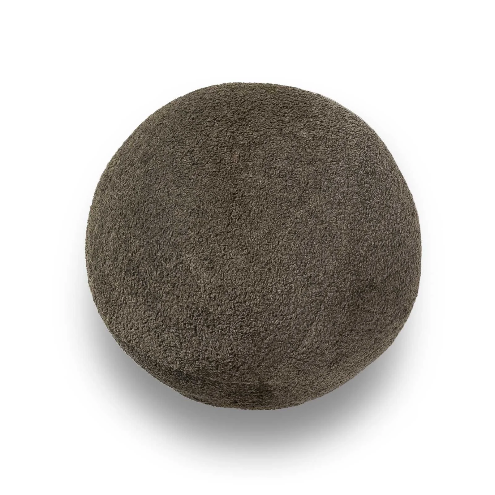 Terre Dark Green Plush Sphere Throw Pillow 11"