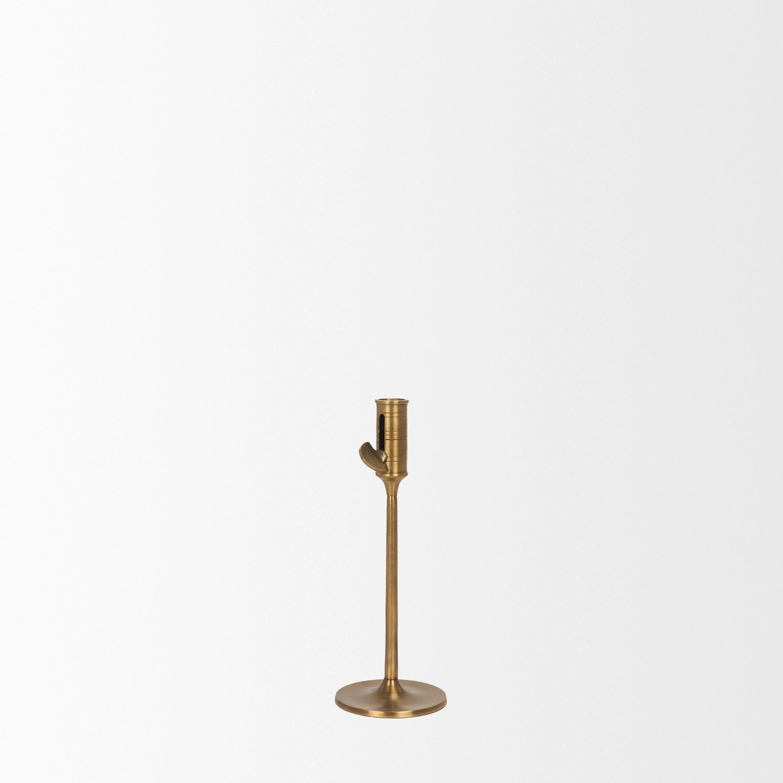 Solid Brass Adjustable Candle Holder Small - Empty.jpeg