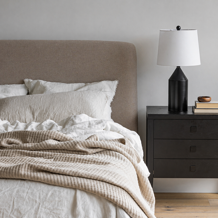 89 Velvet Tan Upholstered Bed - King Platform Bed - Modern Bedroom.png