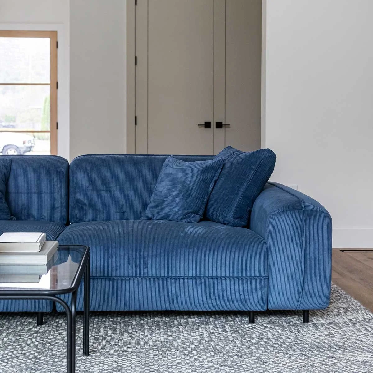 Made in Canada sofa - modern costal style - blue colour high quality