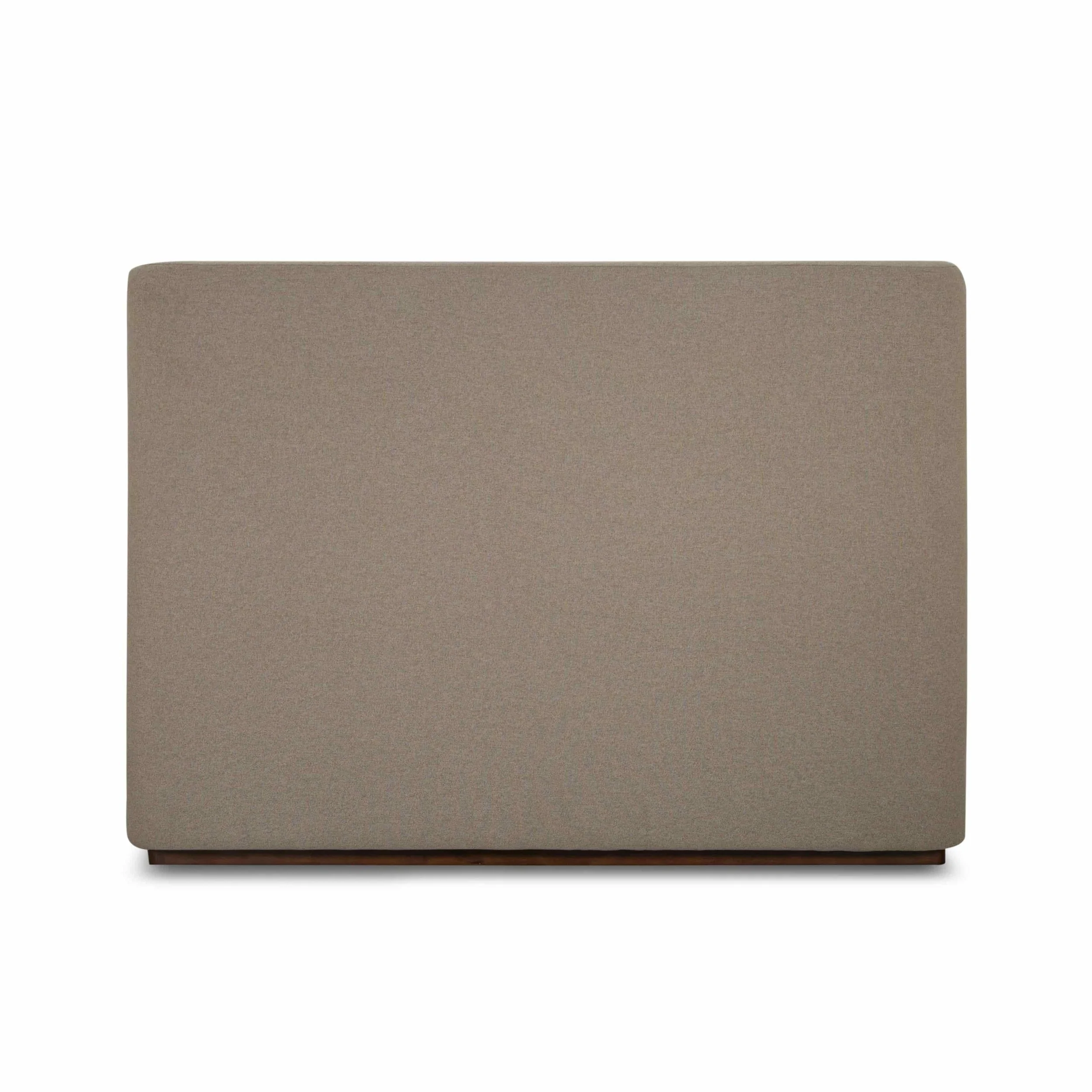 89 Velvet Tan Upholstered Bed - Queen Platform Bed - Back of headboard