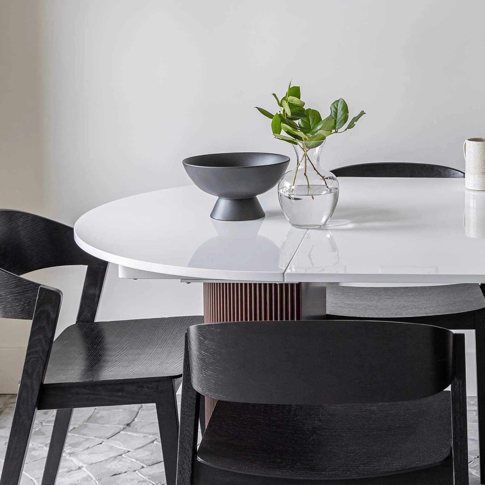 White and brown extension dining table.jpg