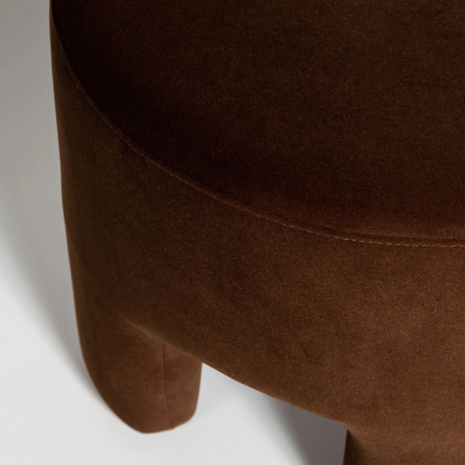 3 Ottoman - Velvet Chestnut Seat Detail