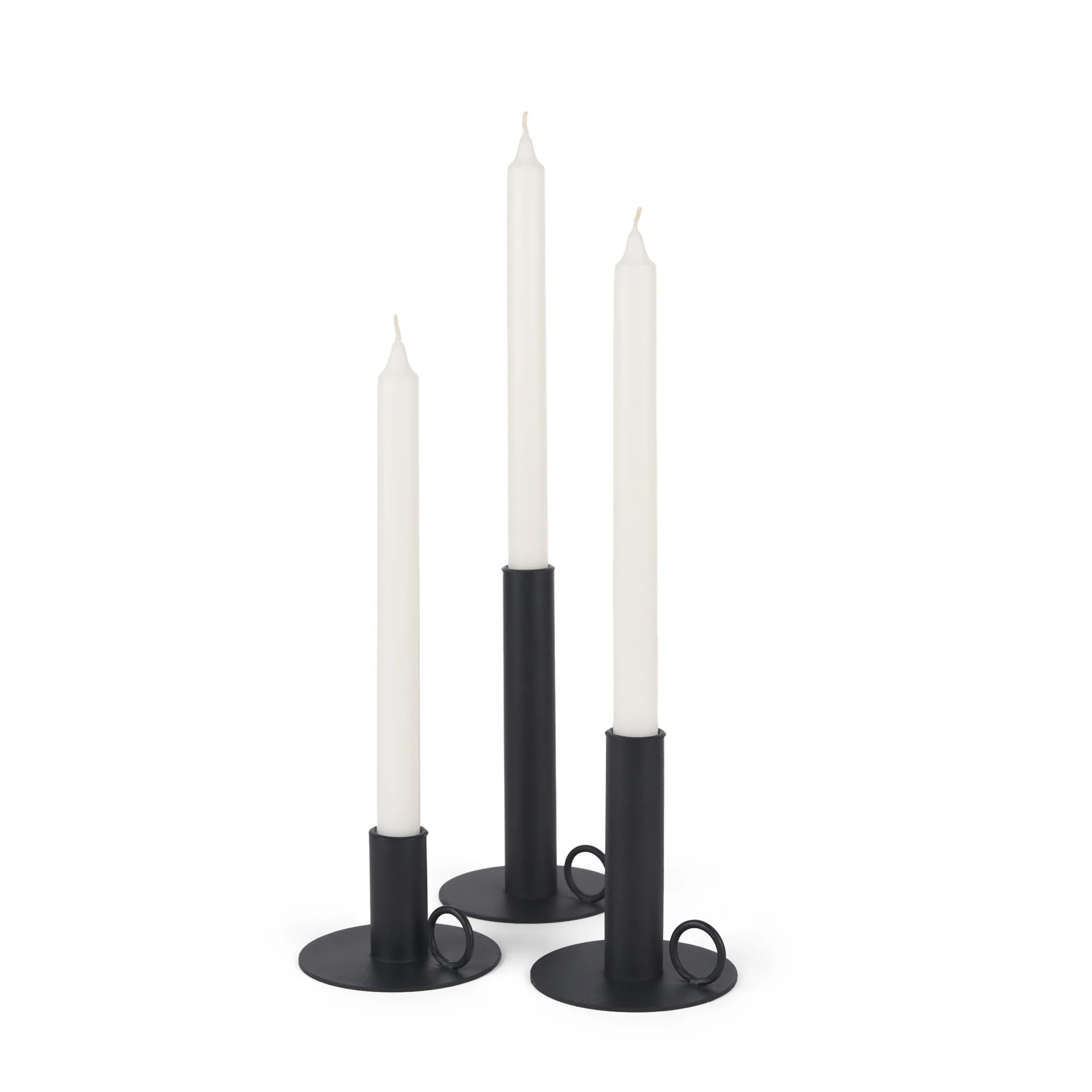 Noir Candle Holder Set - Black Matte Medal .jpeg