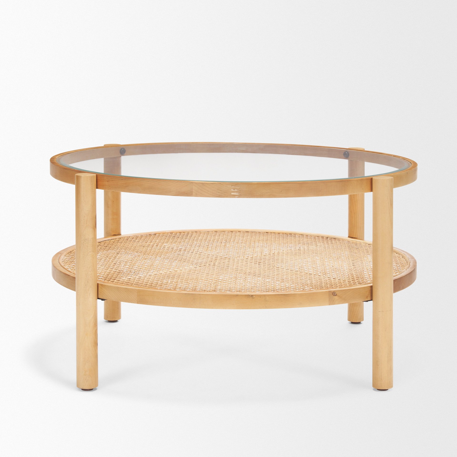 98 Coffee table - Light wood and plass, two teir.jpegc1.jpeg