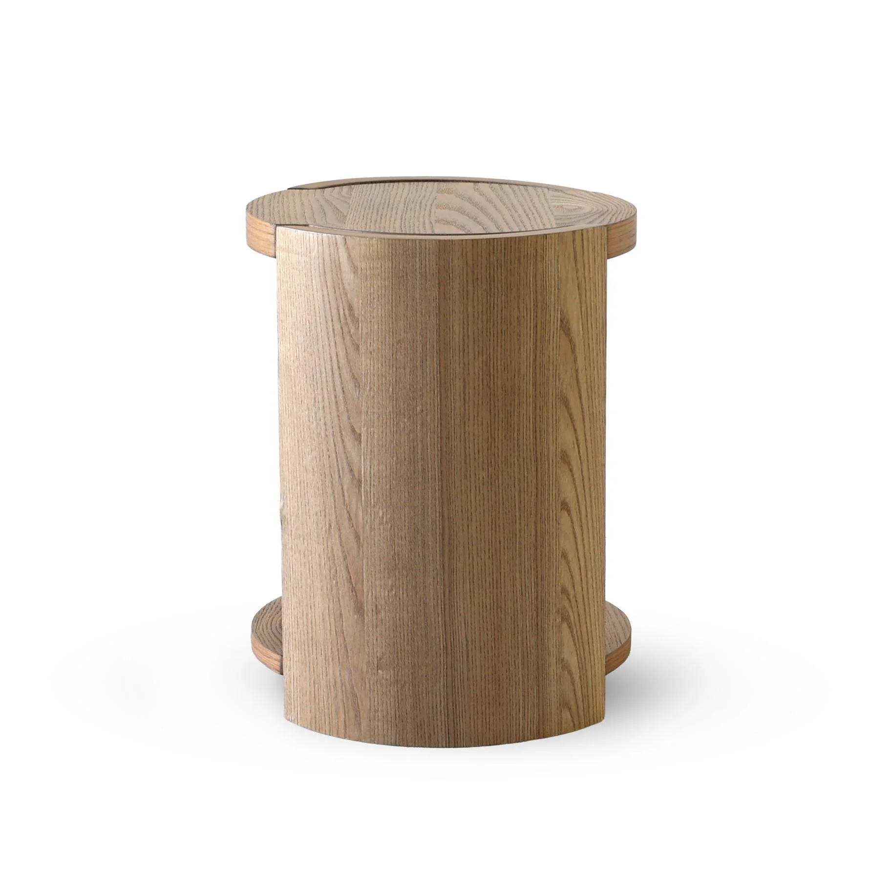 8 End Table C Leg Modern Minimalist Design in Rustic Oak