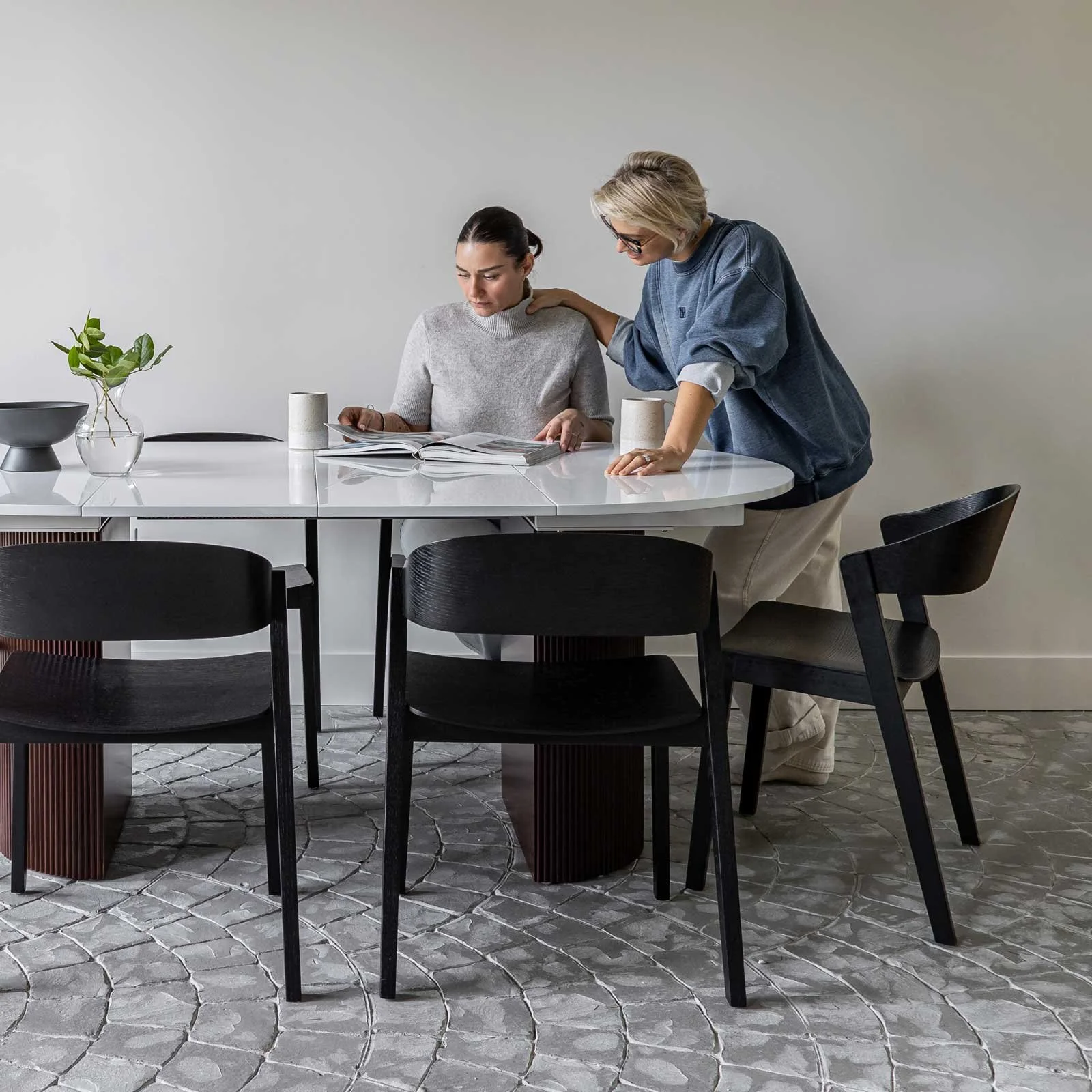 White top Brown oak bottom extension Dining table.jpg