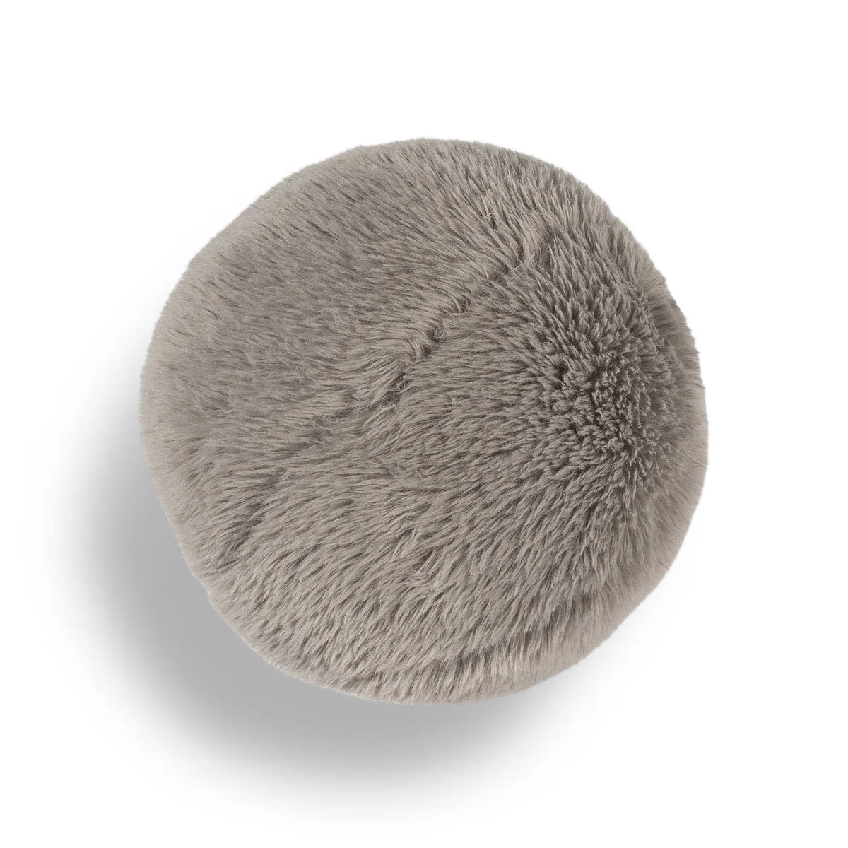 Granite Luxe Faux Fur Sphere Throw Pillow 11"