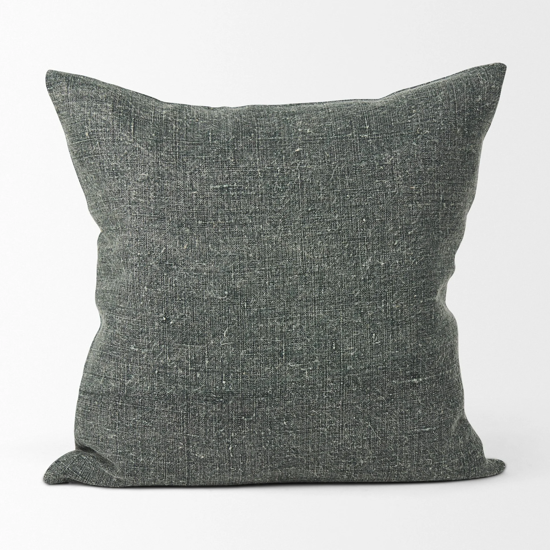 Green linen pillow cover product image. (Copy) (Copy)