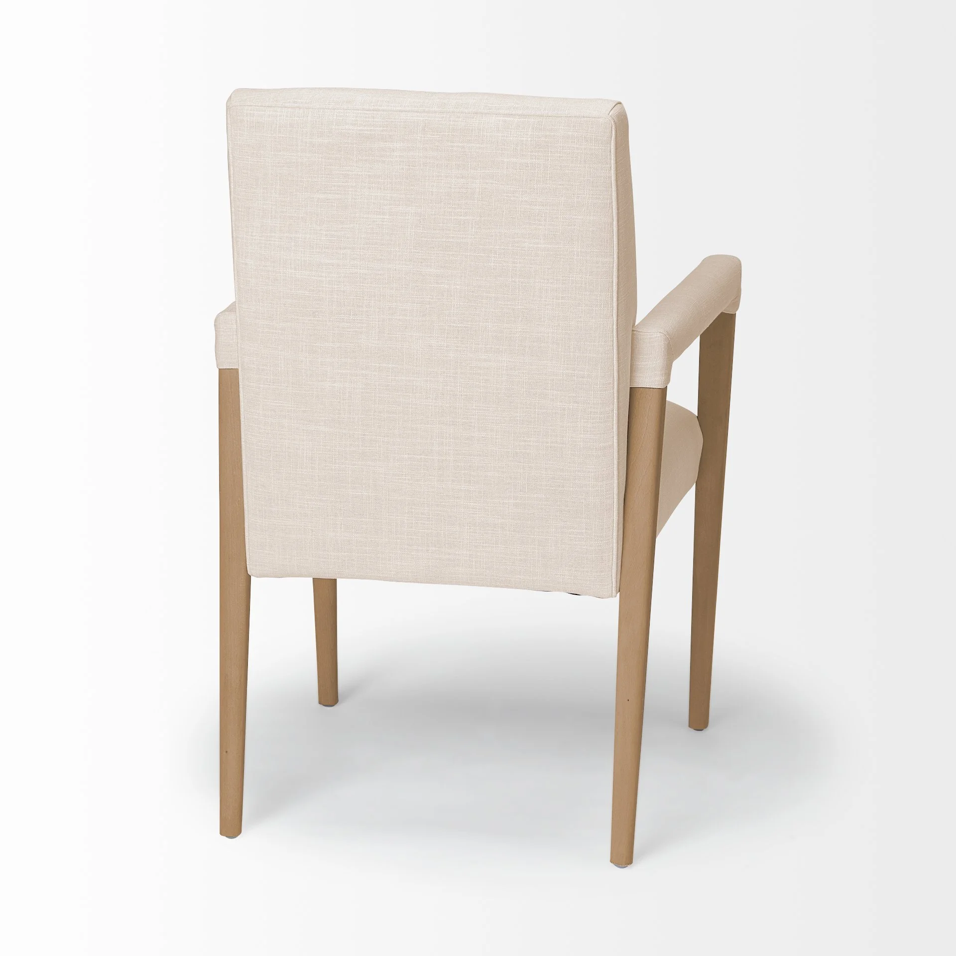 Linen-Blend Upholstery Solid Beech Wood Frame Curved Back Dining Chair.jpeg