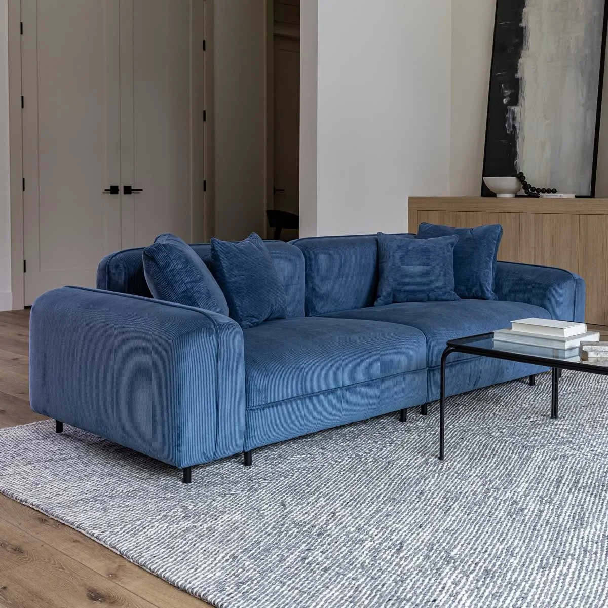 Blue Sofa - Made in Canada - 3 Seater