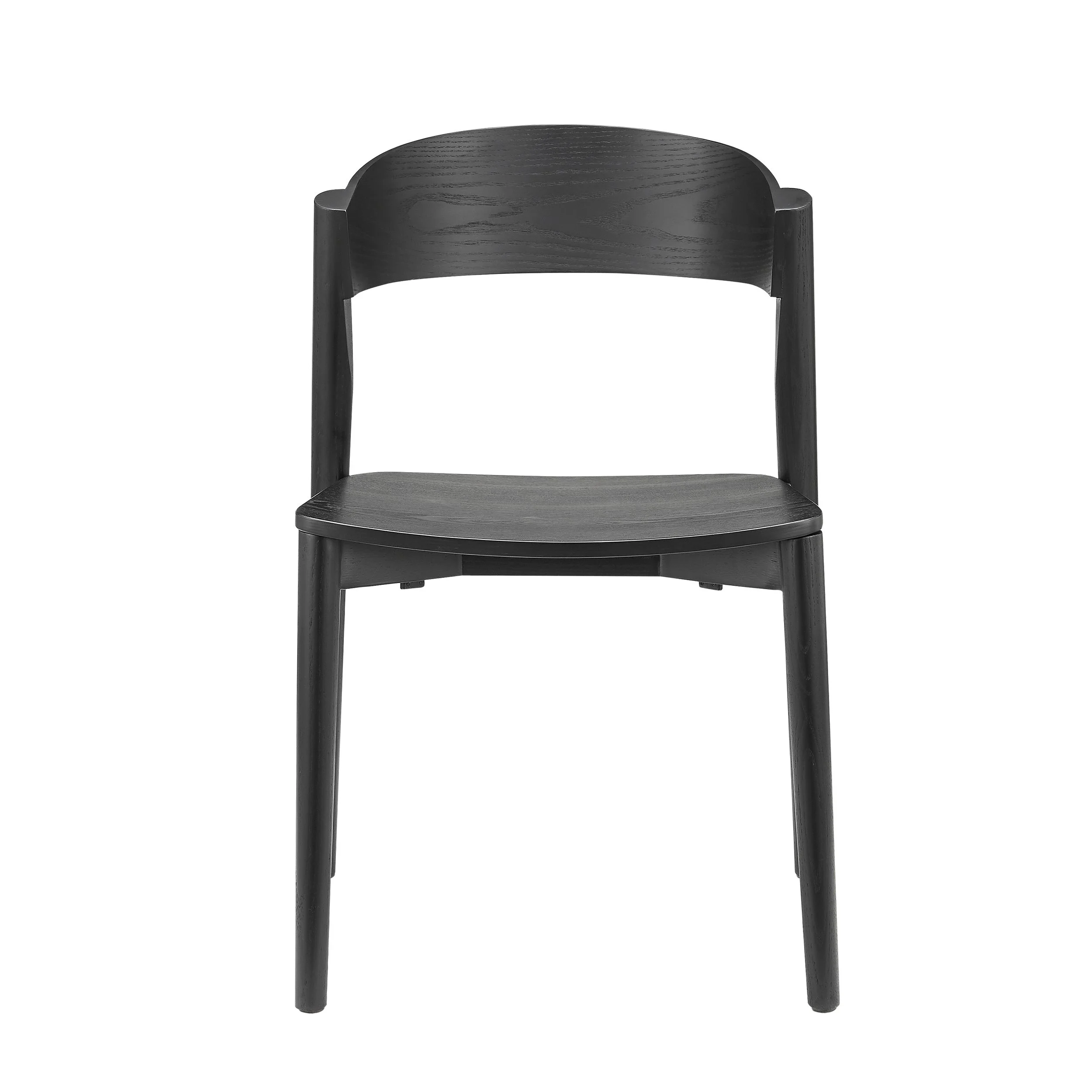Solid wood black stackable dining chair .jpg