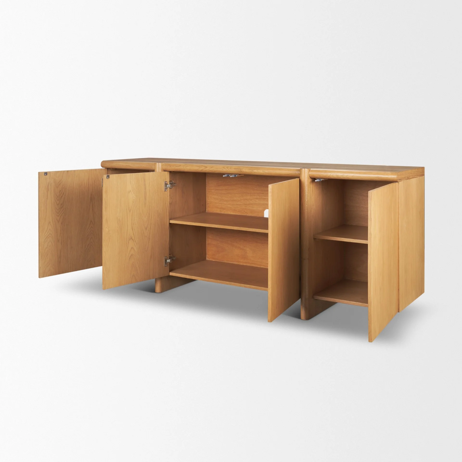 Light brown oak 5 Oak Sideboard withcopen doors.jpeg