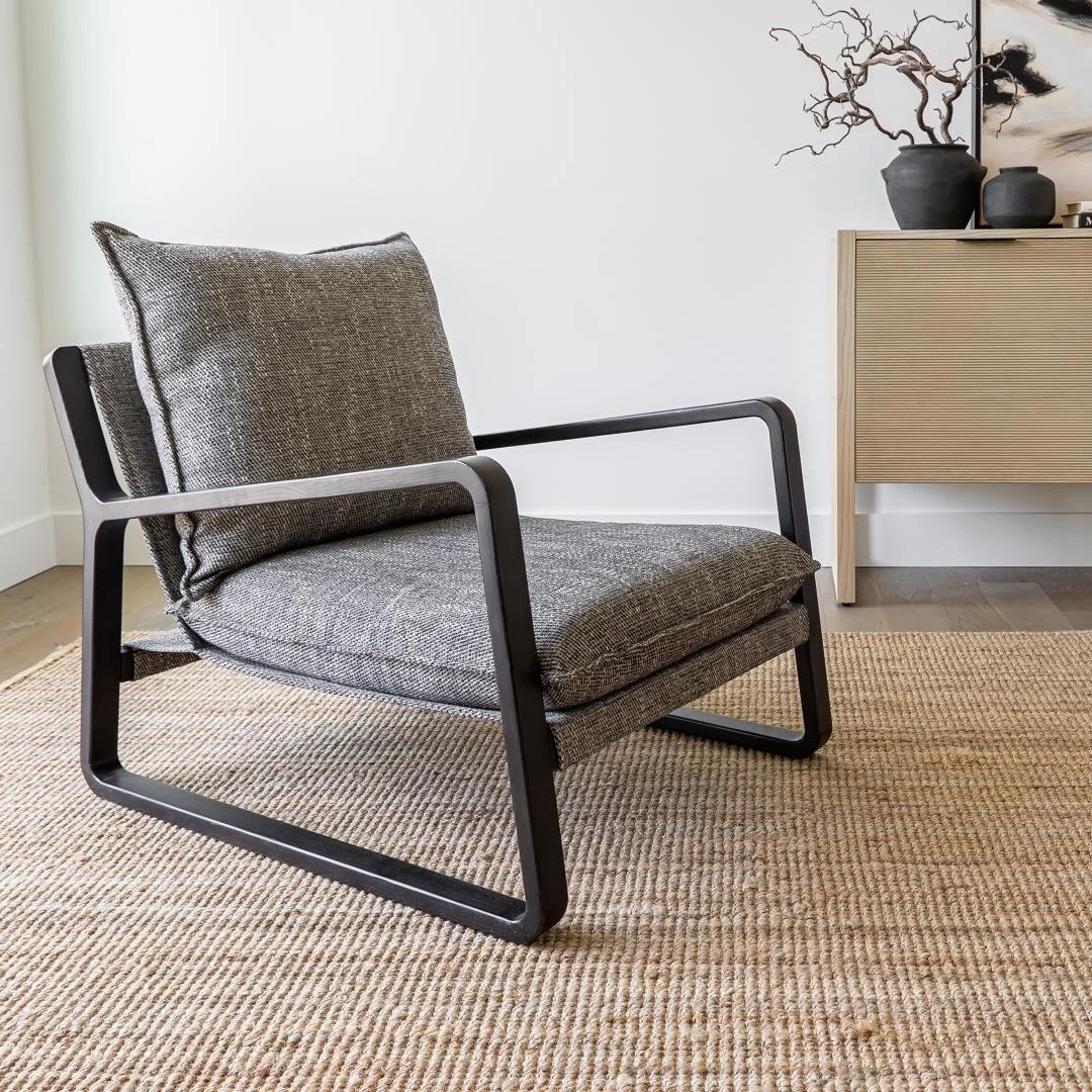Upholstered Heather Grey Black Wood Slink Back Chair - 08.jpg