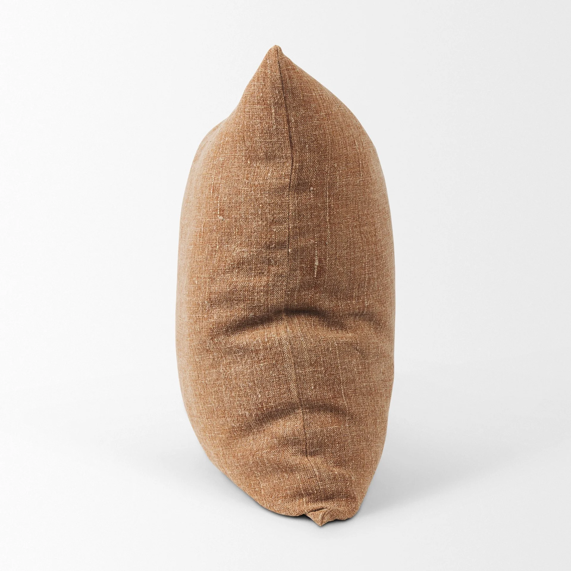 linen pillow cover in rust, product image - side view (Copy) (Copy)