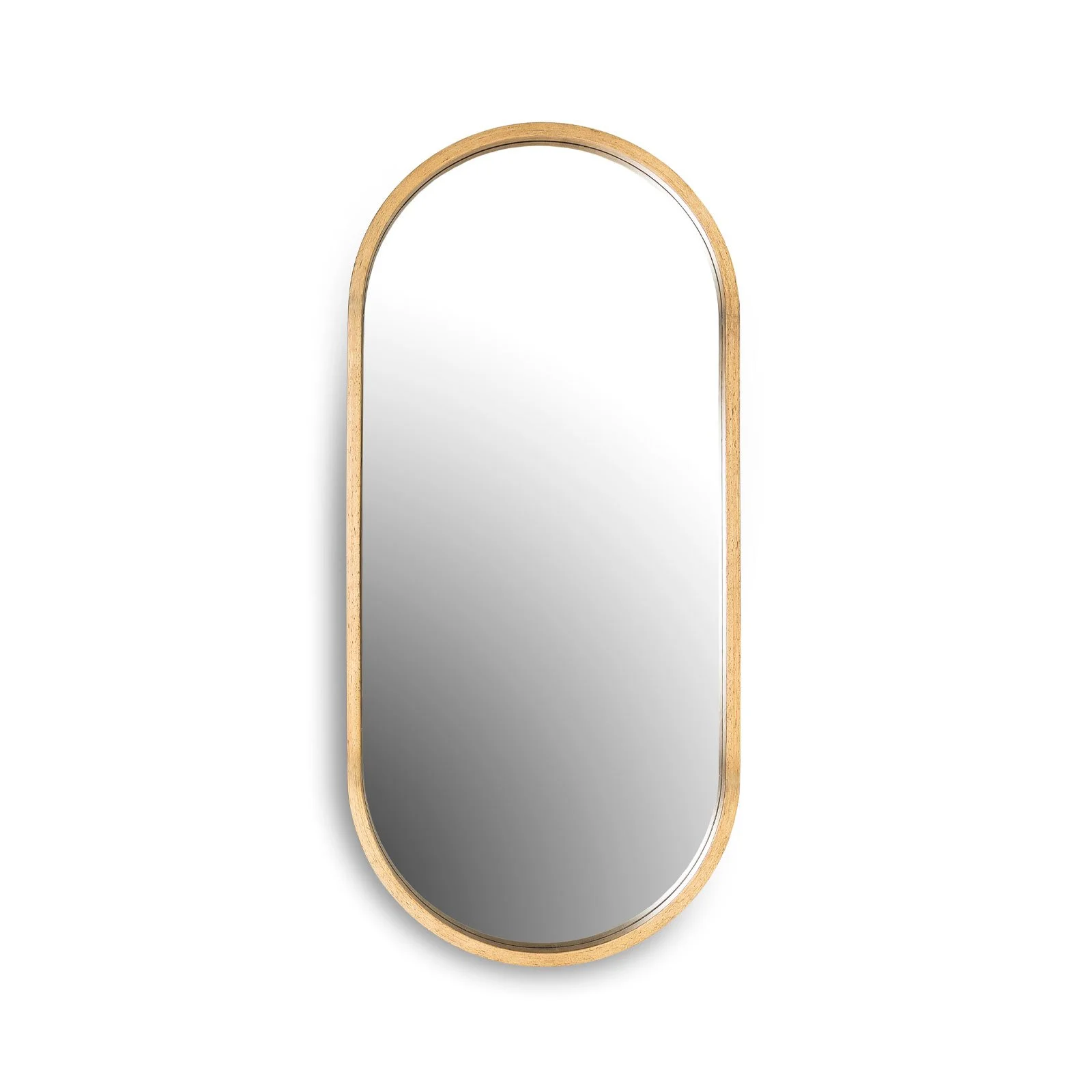 Oval Oak Wall Mirror