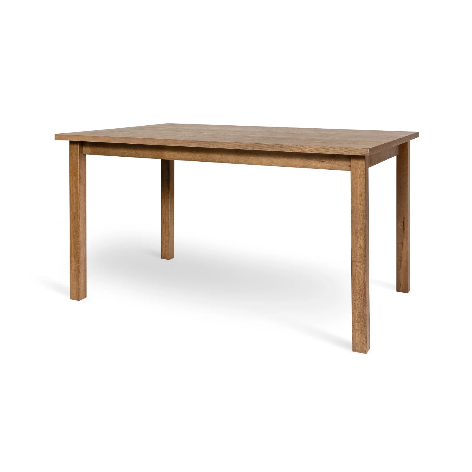 14 extension dining table shown in closed position with smoked chestnut finish