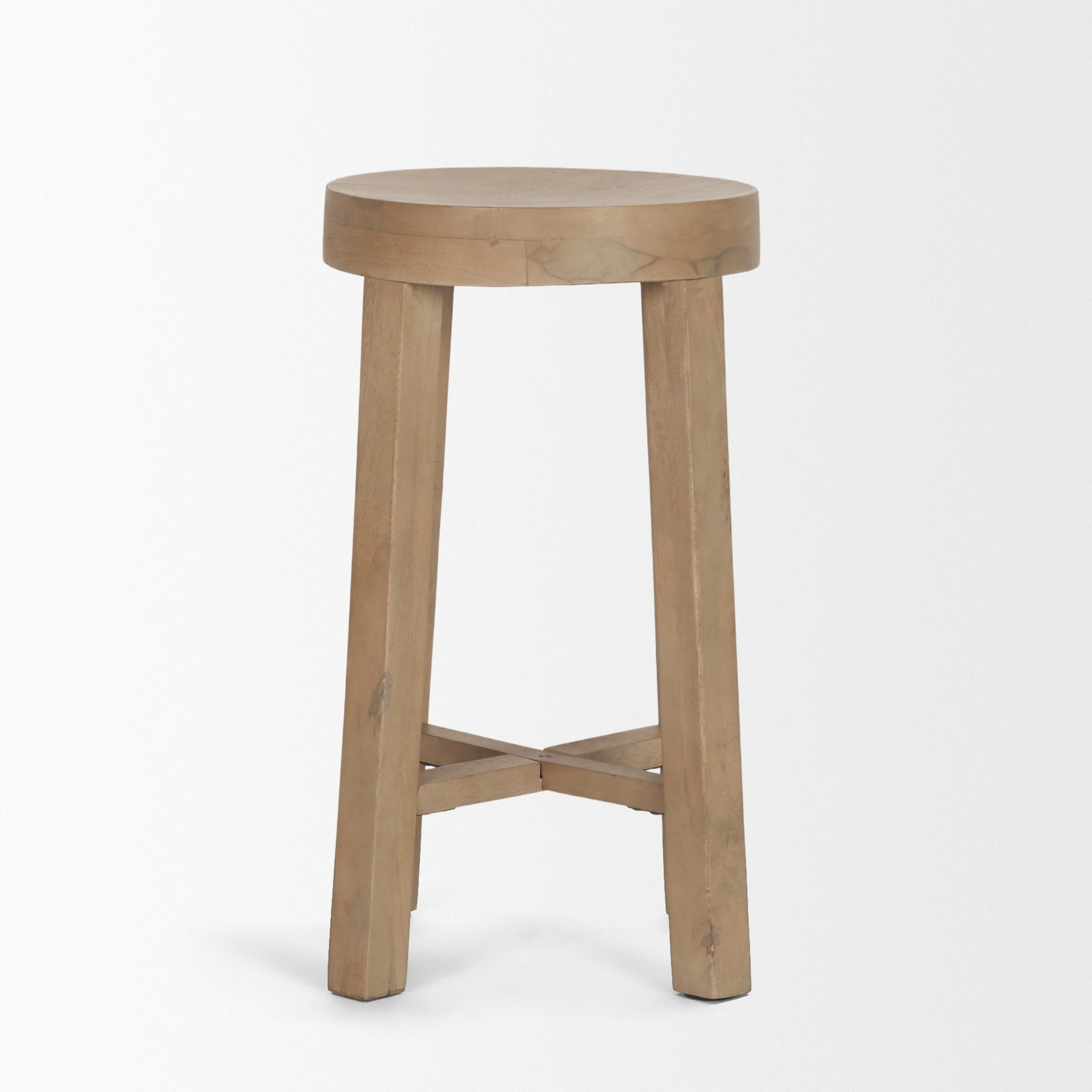 Wood Counter Stool Round Top Backless.jpeg