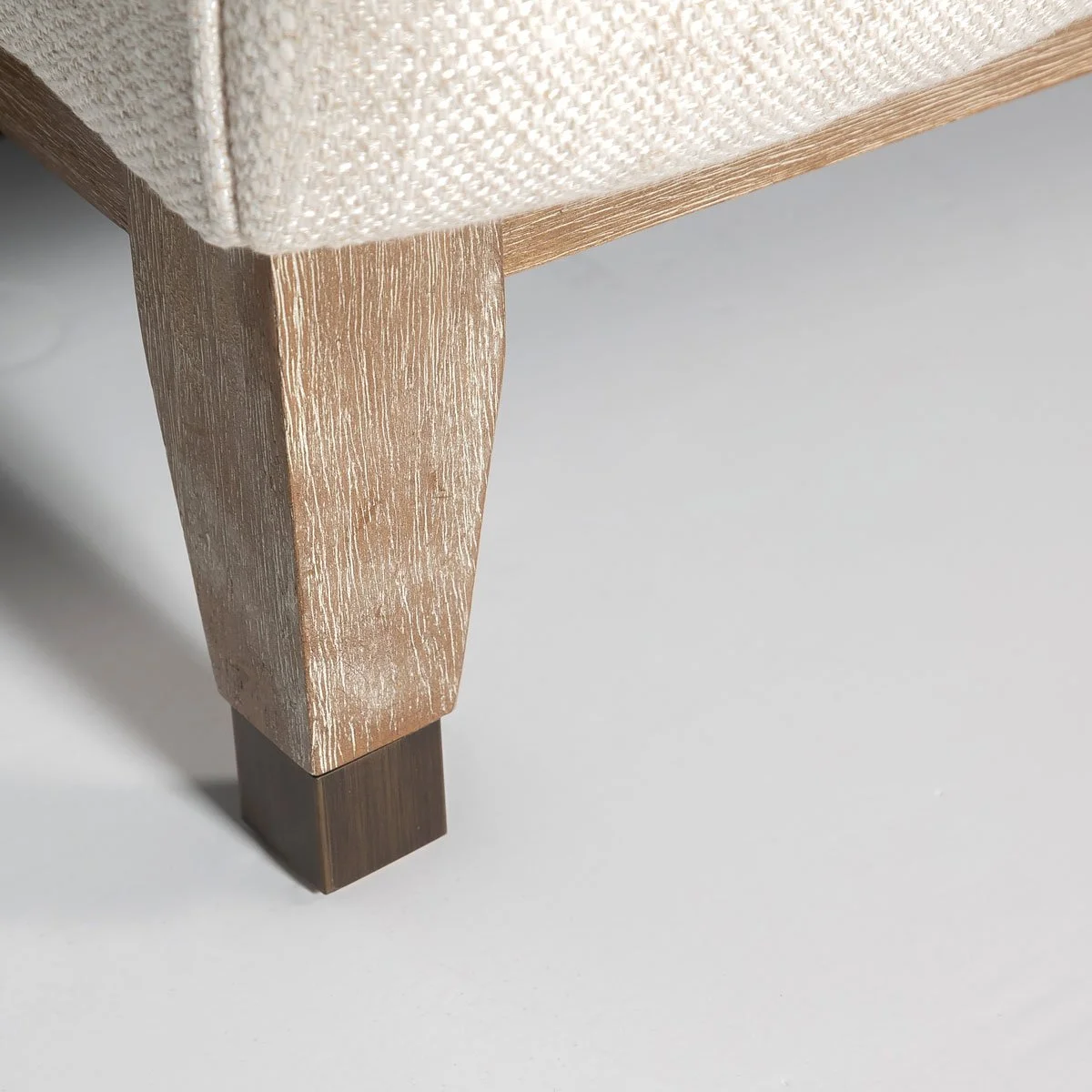 Driftwood Base and Gold detail Loveseat.jpg