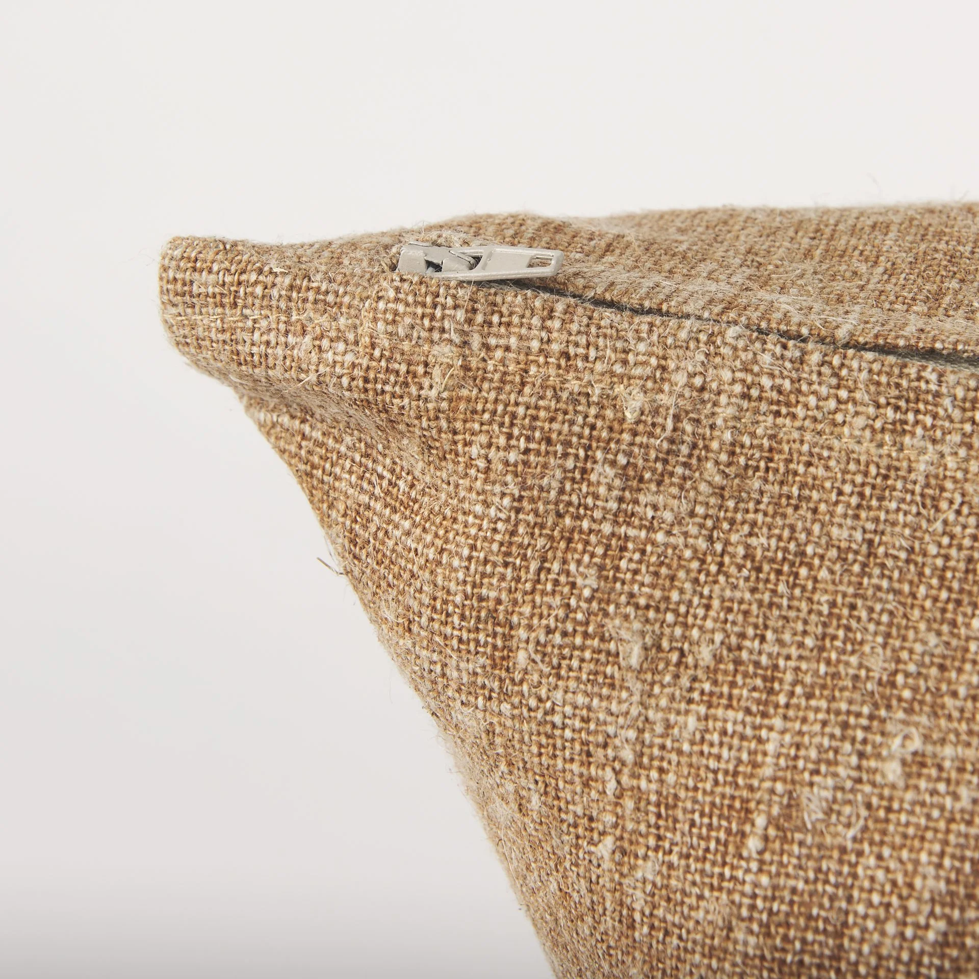 Textured linen square pillow cover in rust colour (Copy) (Copy)