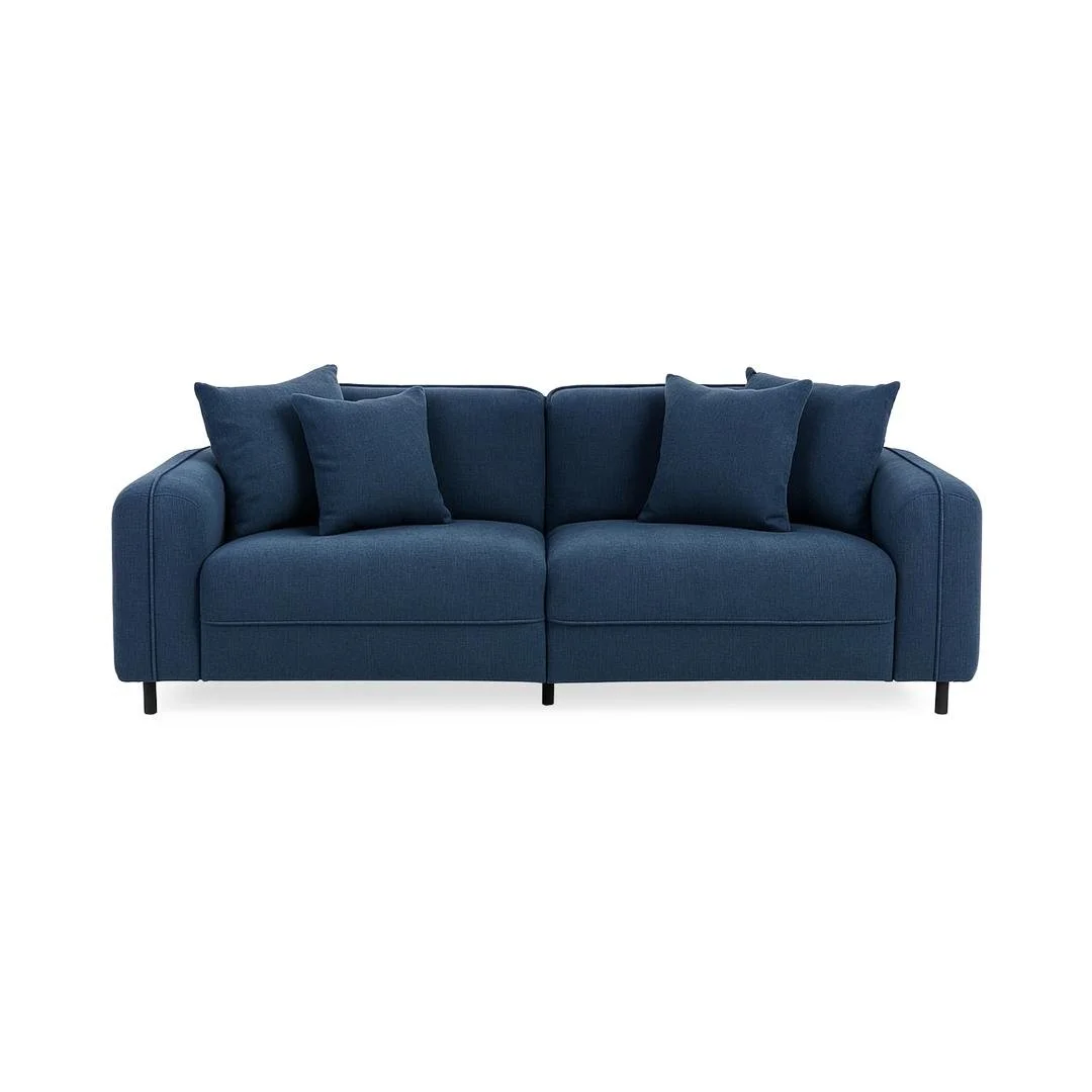Blue Sofa Canadian Vancouver made 3 seater sofa