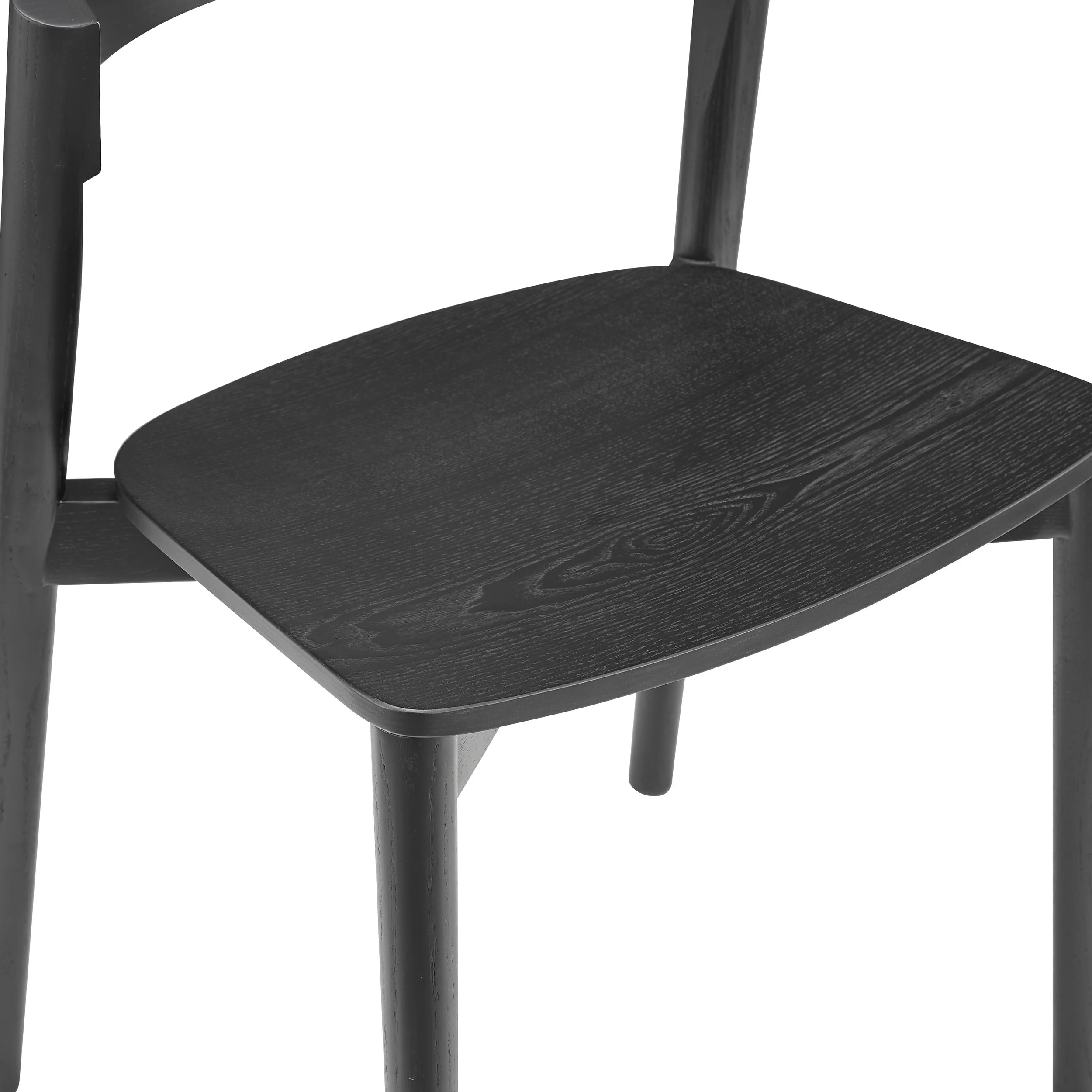 Seat of solid wood stackable dining chair.jpg