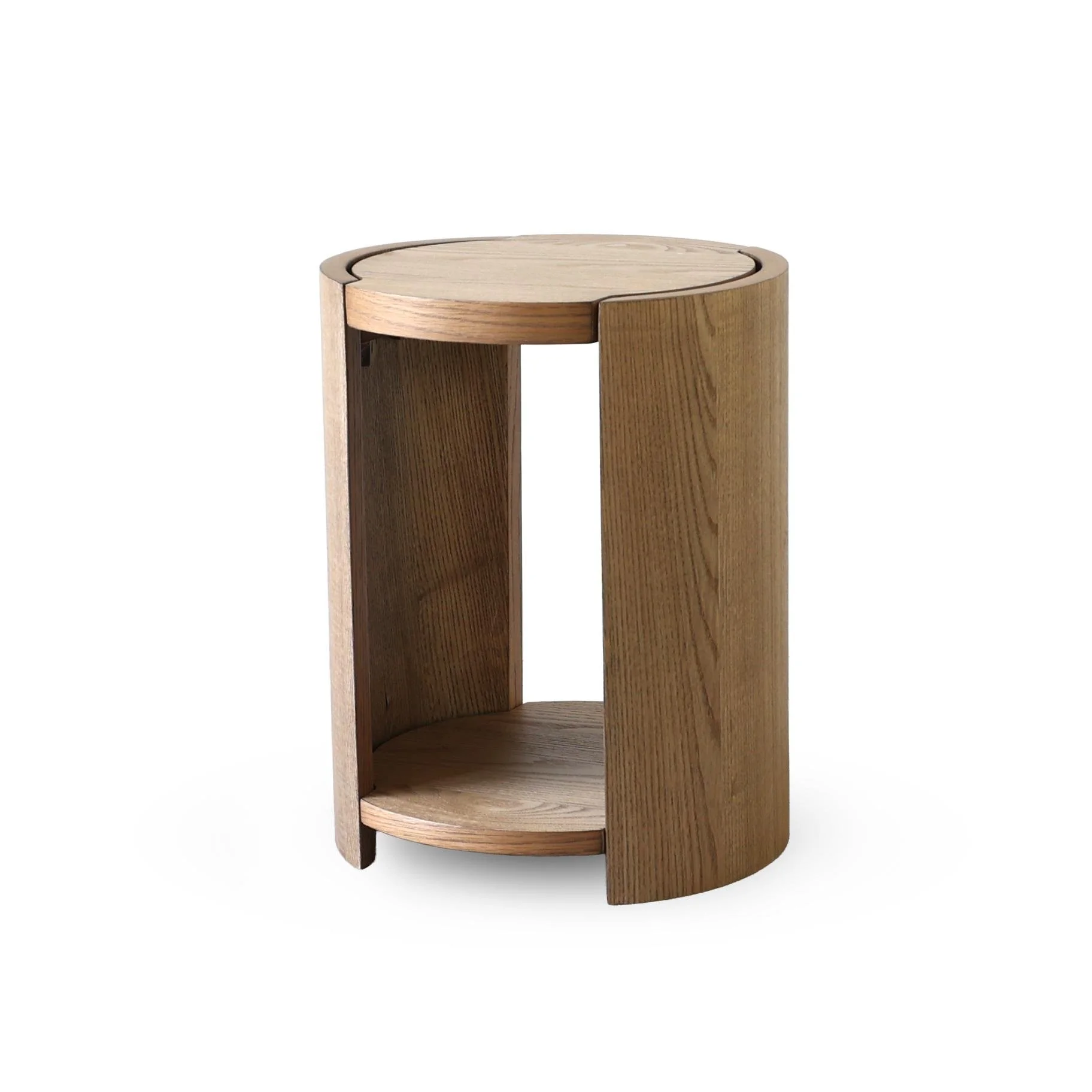 The 8 End Table — solid wood modern end table in rustic oak