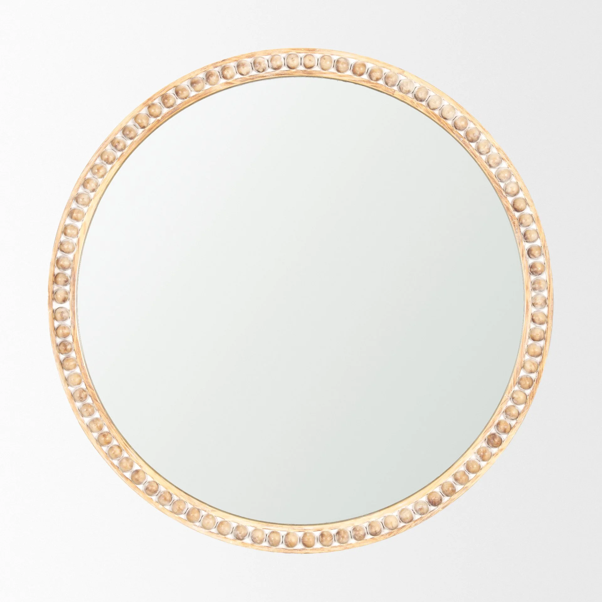 Beaded Wood Wall Mirror Front View.jpeg