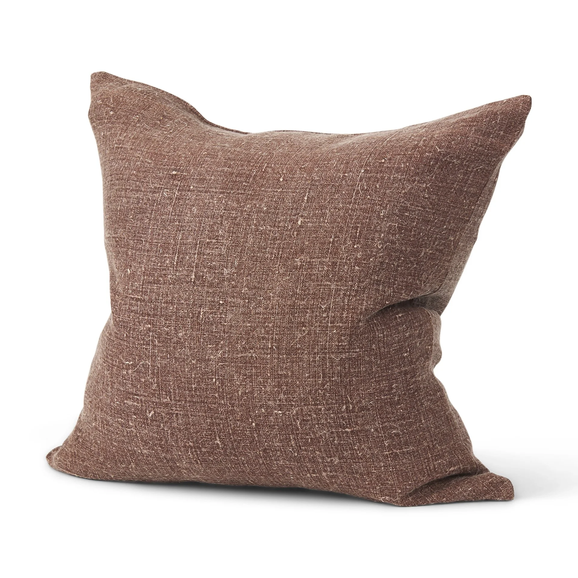 Textured linen pillow cover in Brown - Product Shot. (Copy) (Copy)