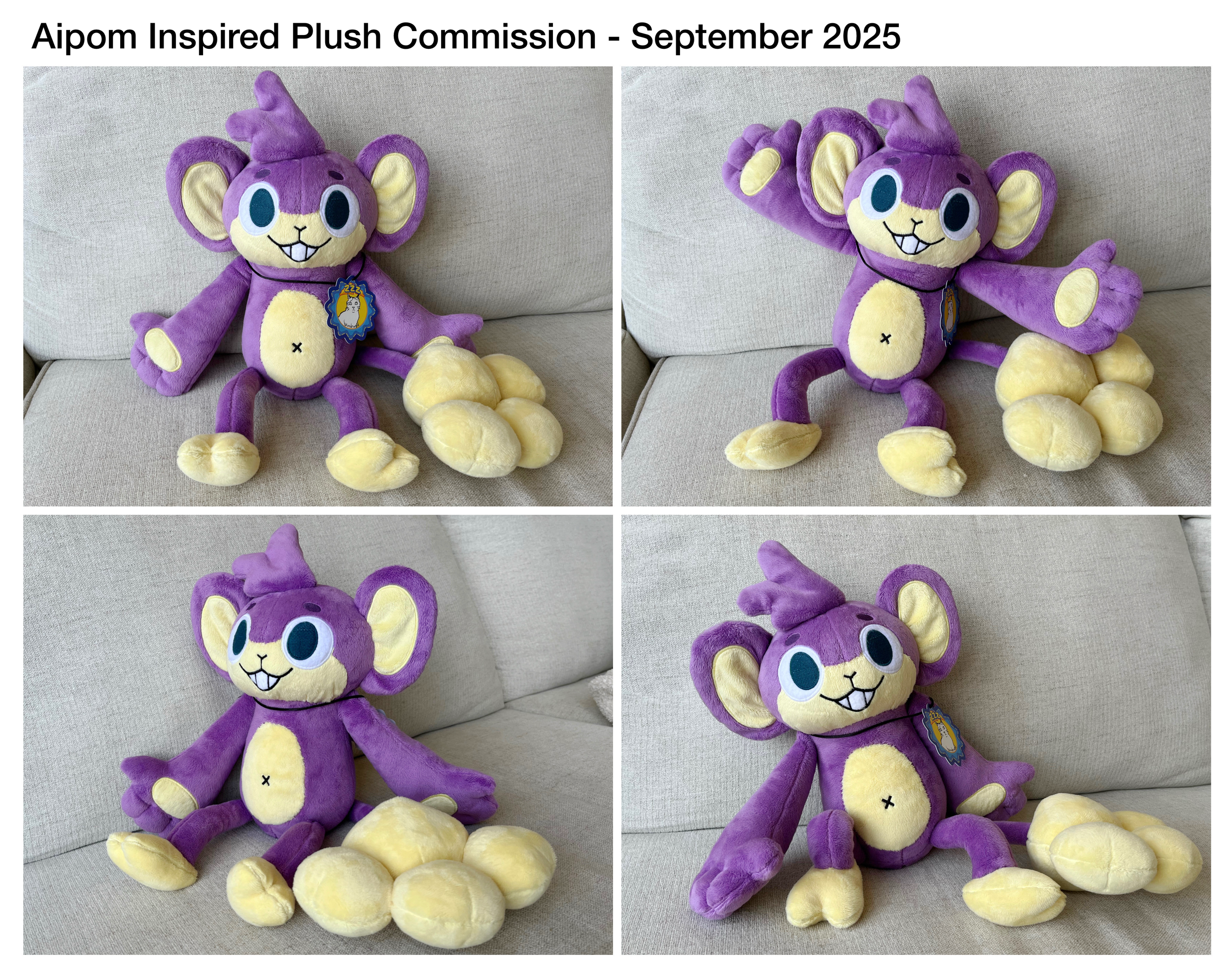 Aipom Inspired Plush Commission