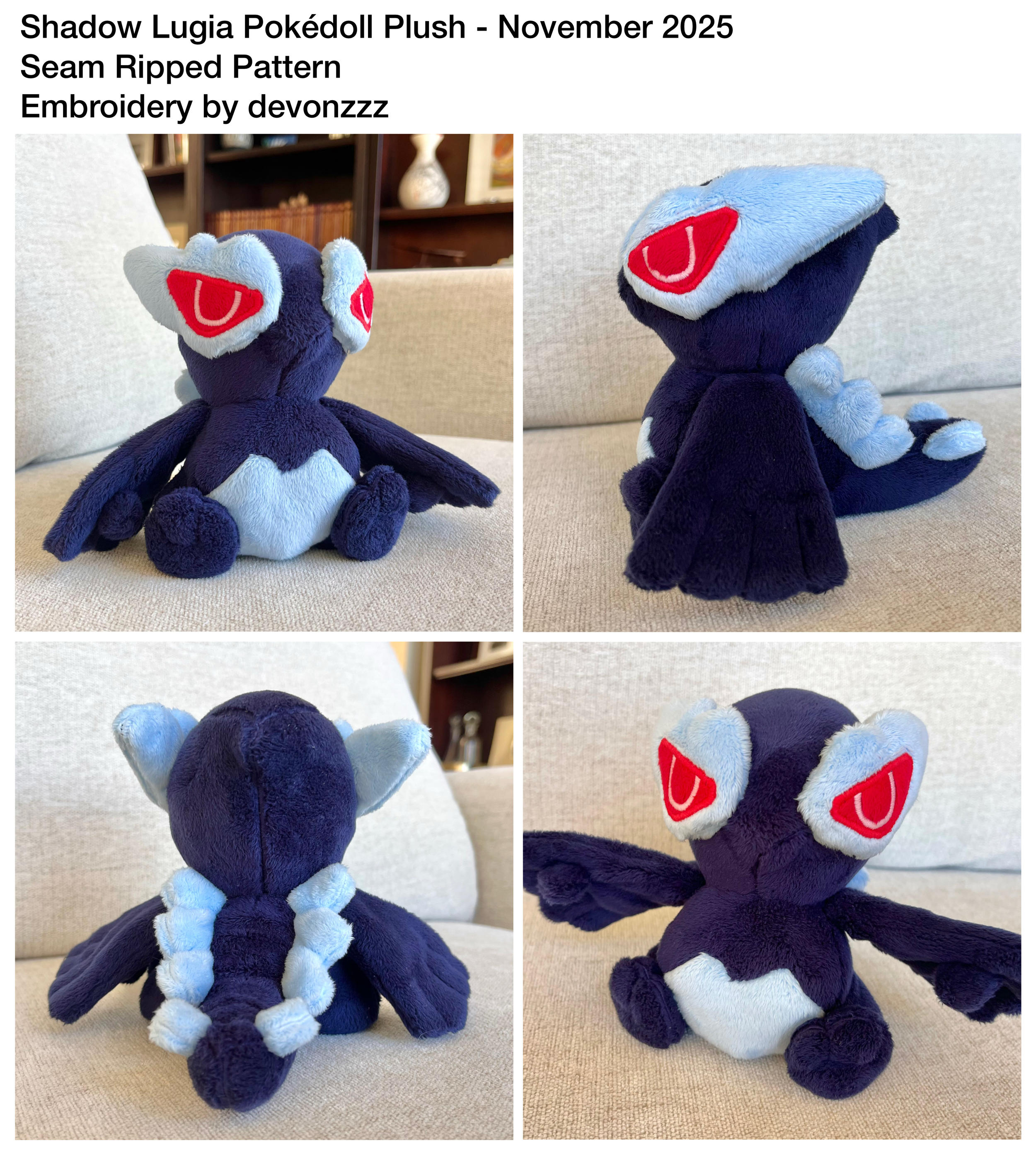 Shadow Lugia Pokedoll Plush