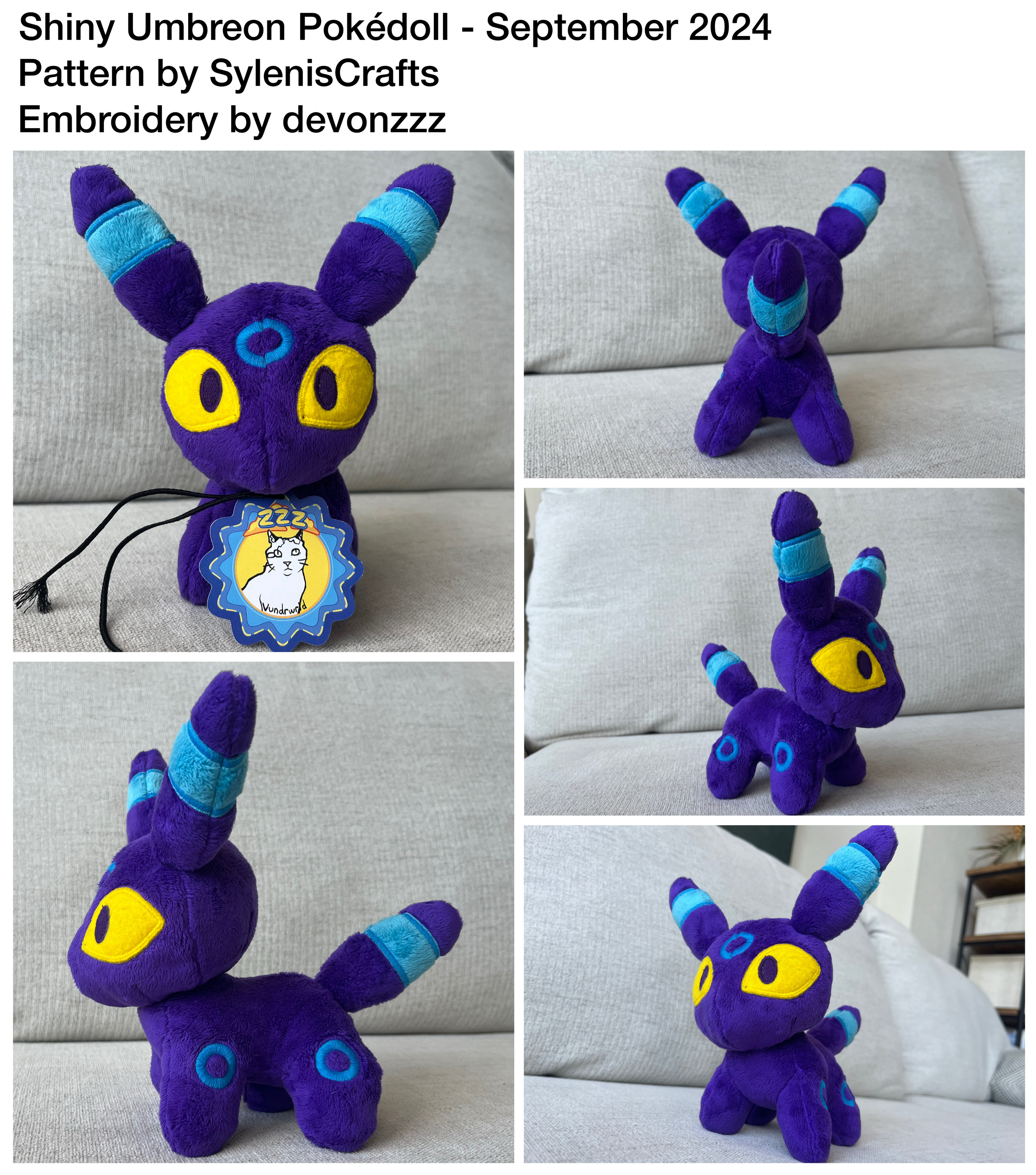 Shiny Umbreon Pokedoll Plush