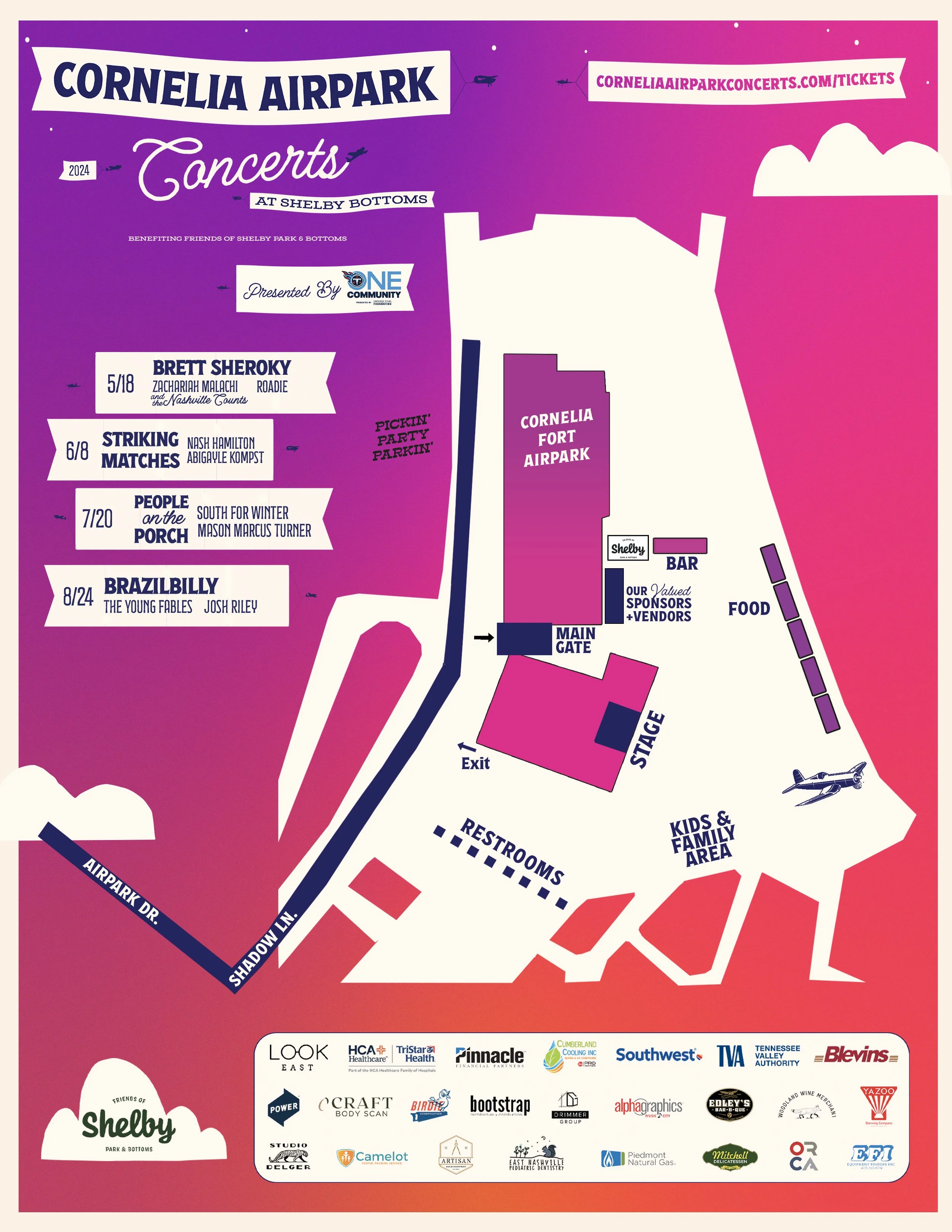 MAP — Cornelia Airpark Concerts