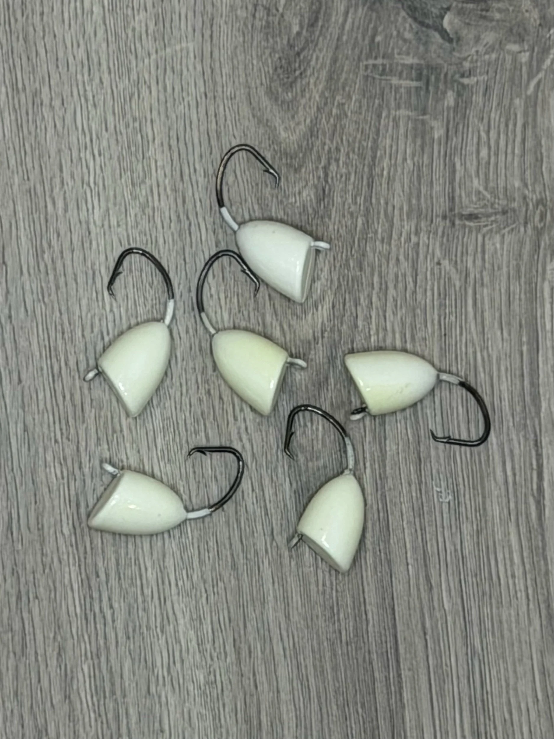 Glow White SurfChatter Float Hook 6-Pack