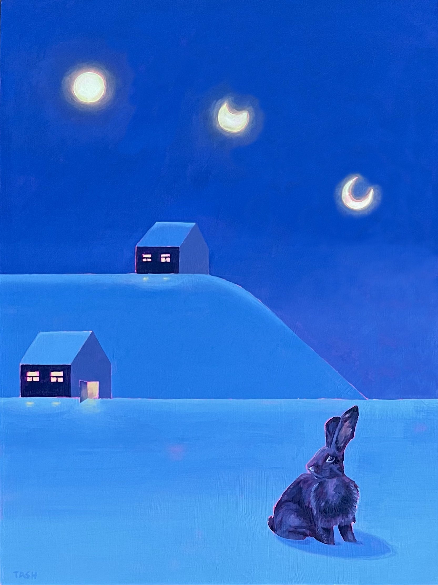 Which Moon (12"x16", Oil on Hardboard)