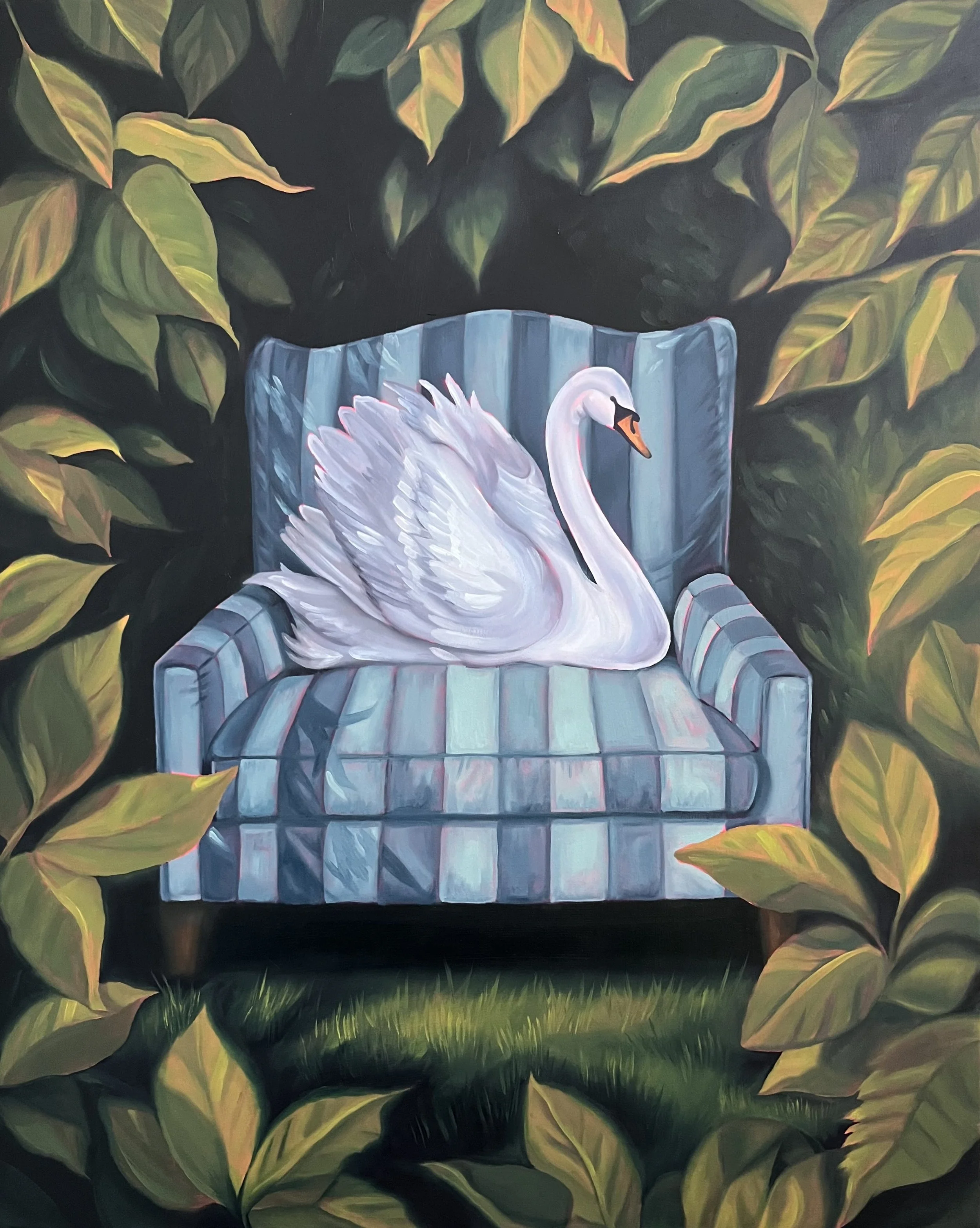 Meet me in the Garden (30"x 24", Oil on Canvas) 