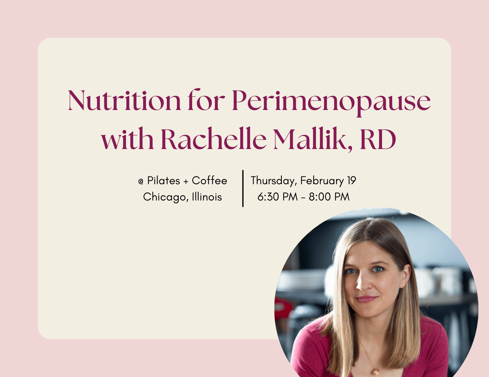 Nutrition for Perimenopause @ Pilates + Coffee
