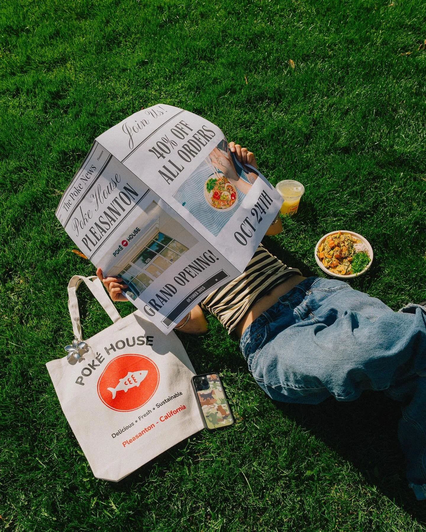 🌟FRONT PAGE WORTHY NEWS🌟

🗞️Our pleasanton location will be having their grand opening on October 24th!! 

Join us!

👜The first 100 customers will receive a Pleasanton exclusive Poke House tote bag 
🎁Enjoy 40% off all in store orders all day

⏰1