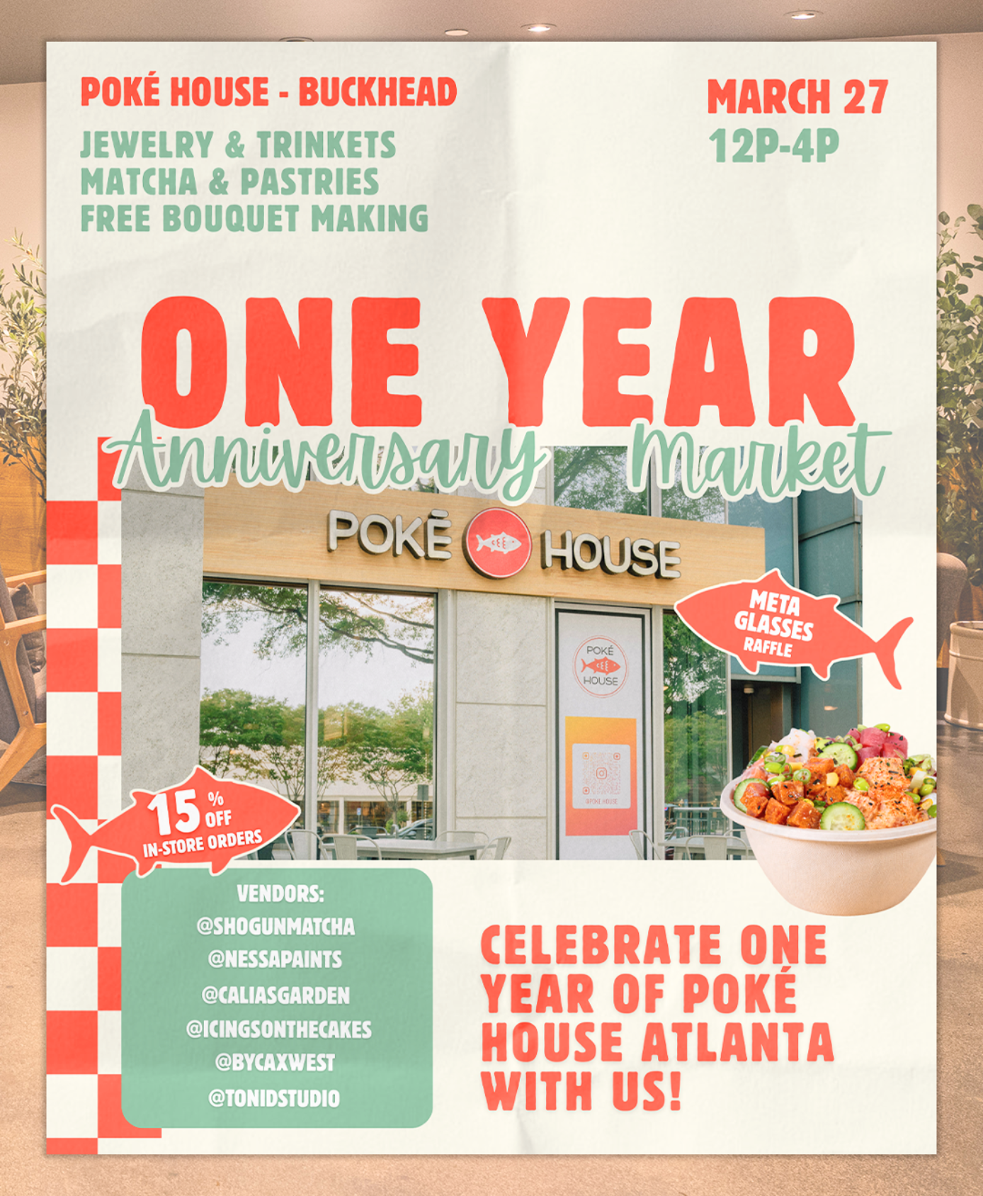 Poke House Atlanta Celebrates   1 Year! Meet Our Vendors🤩
