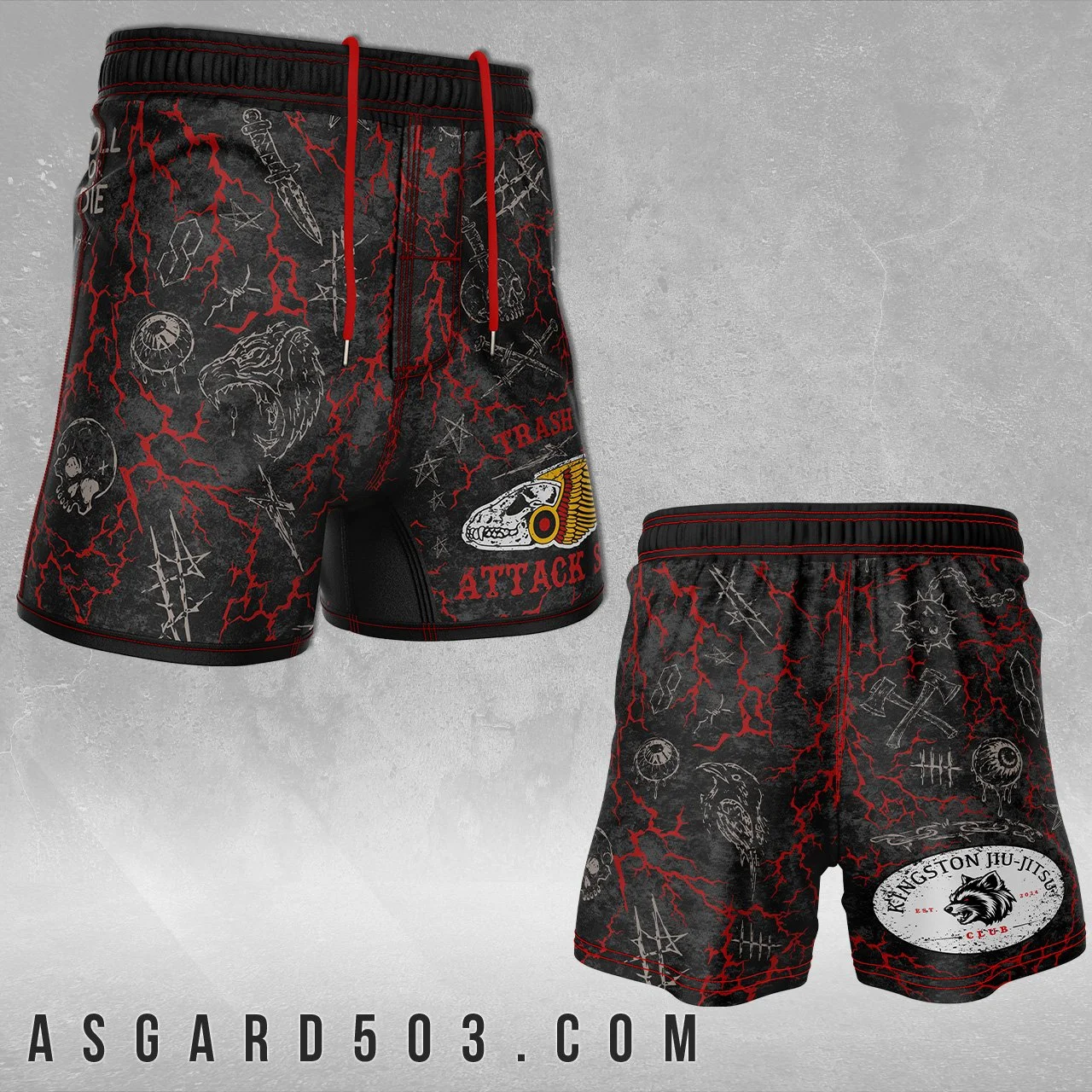 Kingston Jiu Jitsu mockup shorts trash panda IG.jpg