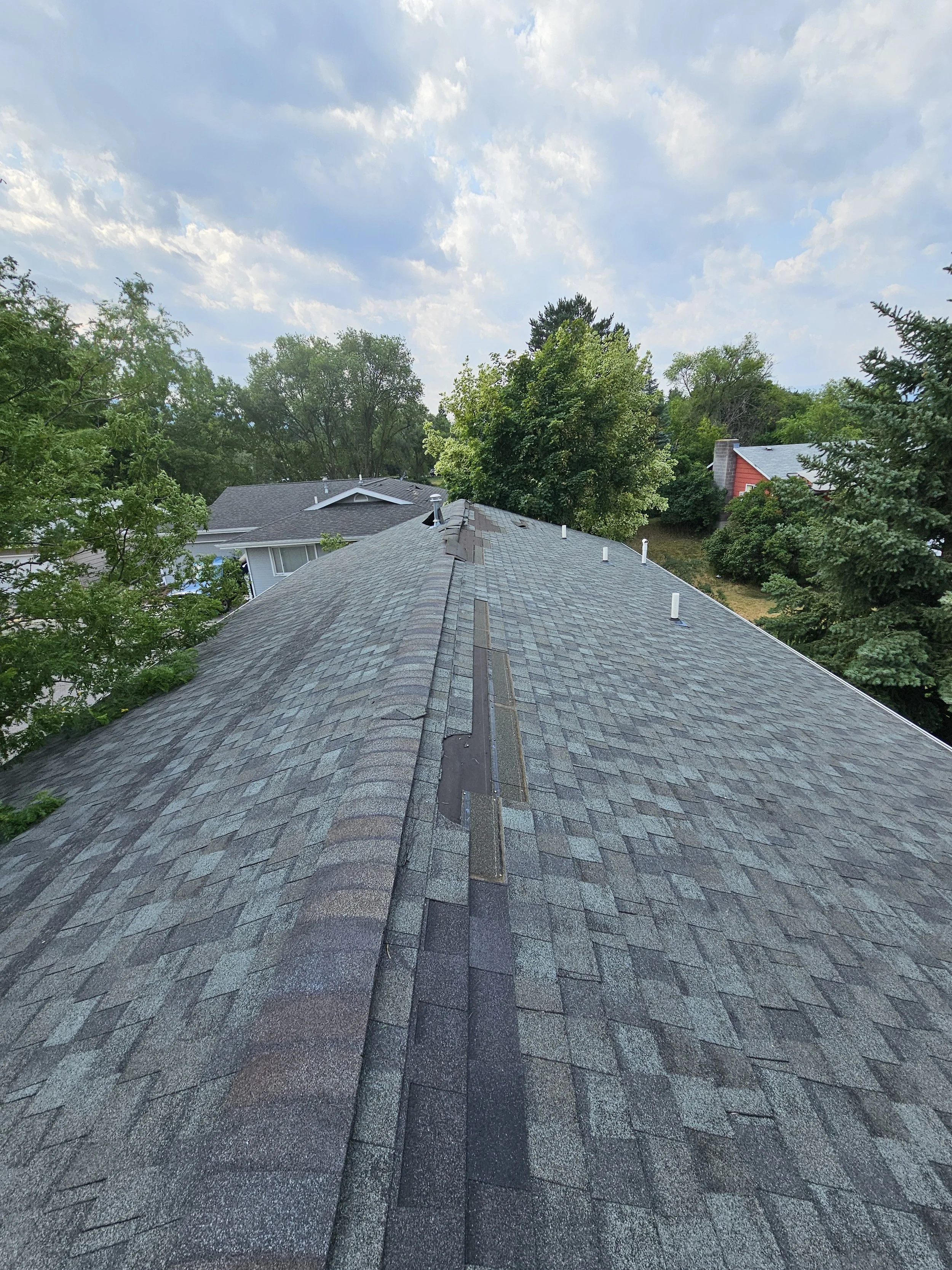 Storm Damage on a Missoula Roof