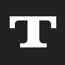 Black square with a white letter 'T' in the center.