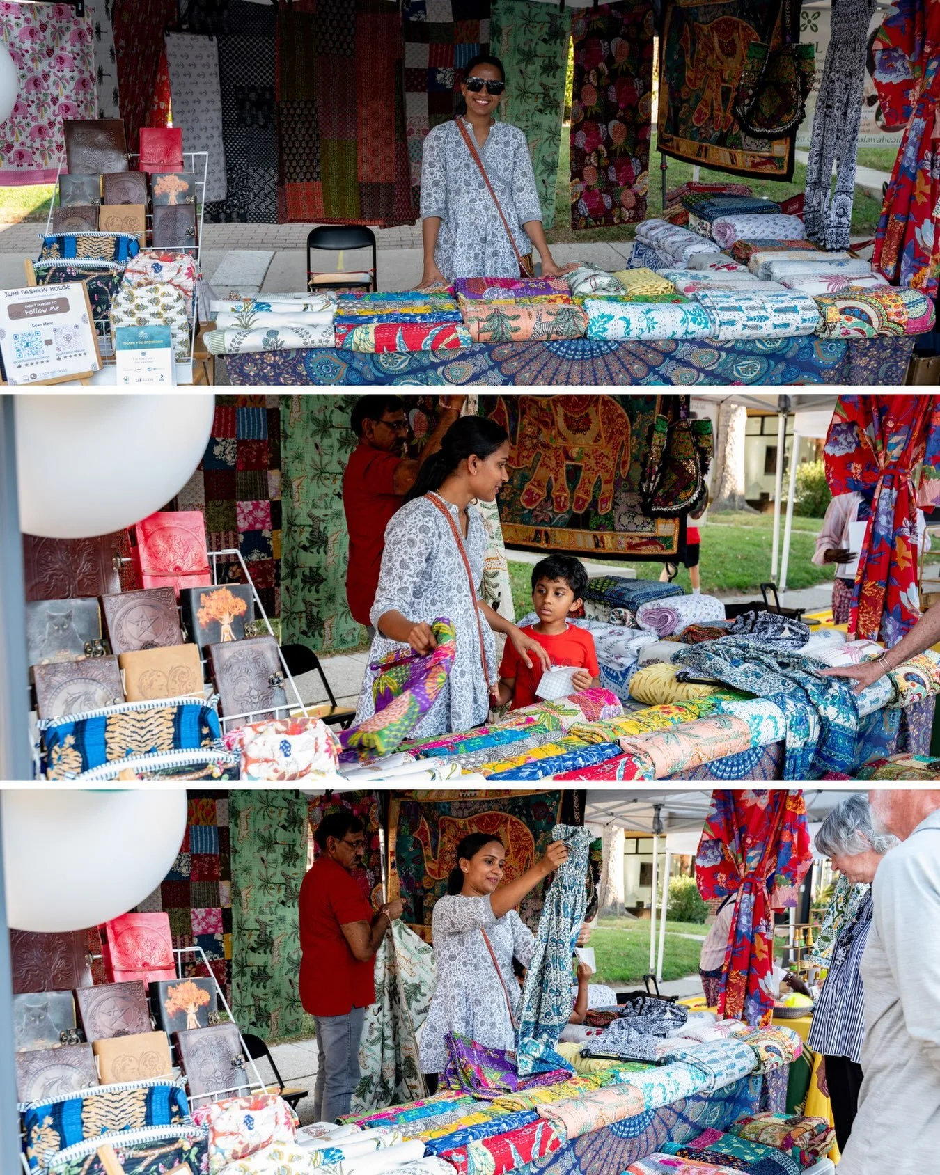 Shop Sustainably with @juhitextilesusa at the Festival for Good!

Juhi Textiles creates beautiful hand-block printed quilts, blankets, and upcycled cotton textiles using plant-based dyes. Every piece is thoughtfully handcrafted, preserving traditiona
