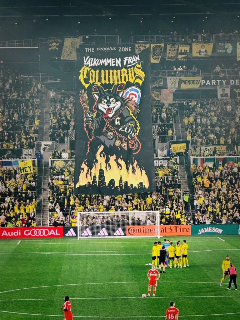 TIFO design and fabrication of Columbus Crew opening match "Crewsmas" 2026